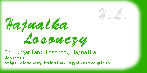 hajnalka losonczy business card